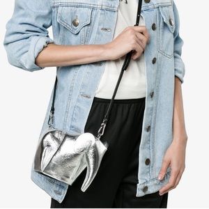 Loewe metallic mini Elephant leather shoulder bag
